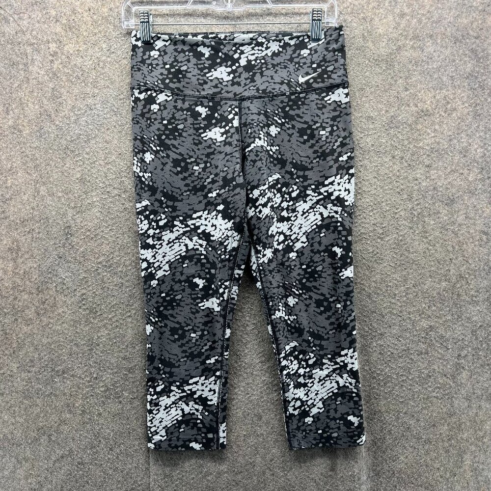 Nike Pants Womens Small Gray Leggings Tights Legend Capri Drift Dri Fit Camo
